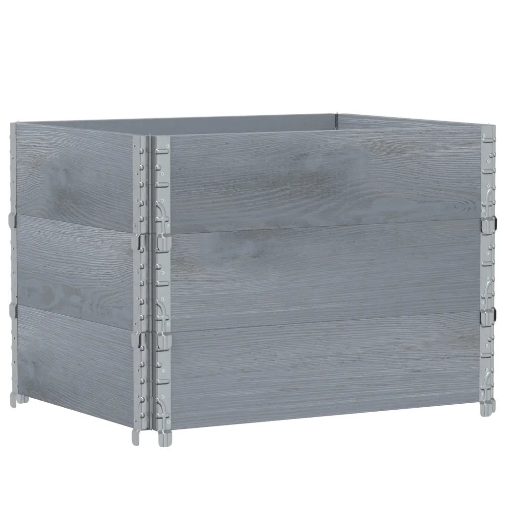 Fioriera da Giardino Grigia 80x60 cm Legno Massello di Pino 3295421