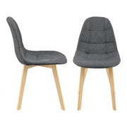 Set di 2 sedie da pranzo 86 x 53 x 47 cm grigio scuro 03_0006736