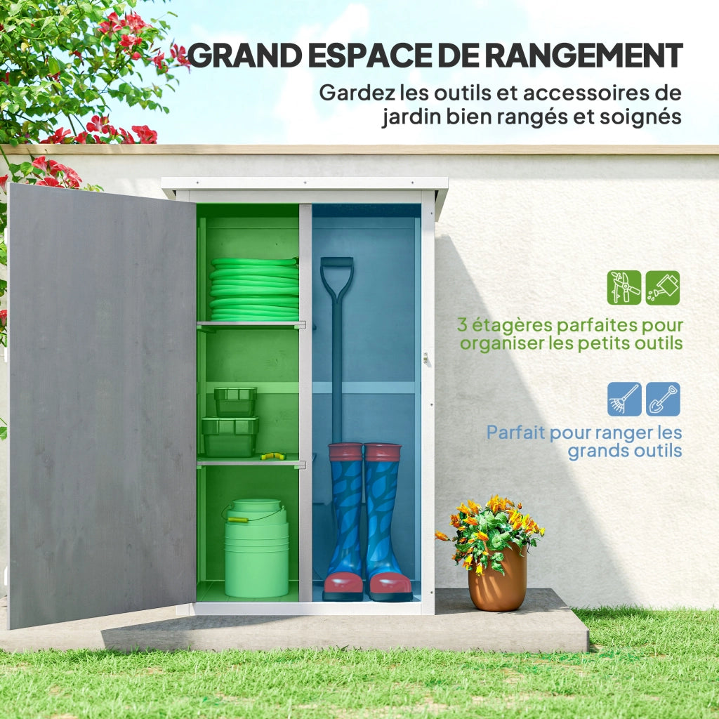 Armadio da Giardino in Legno ¨C zephmum ¨C Marrone 75x56x115 cm