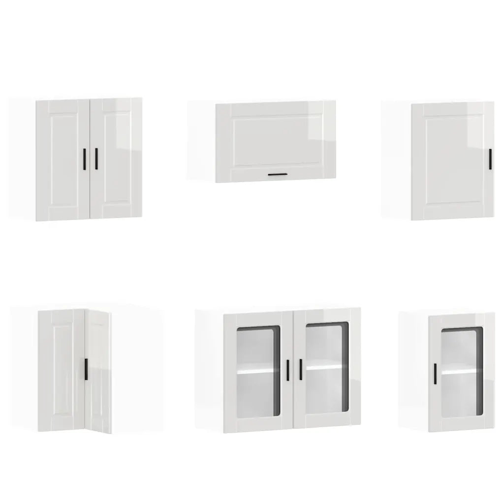 Set Mobili da Cucina 11 pz Porto Bianchi Lucido in Truciolato 3314933