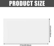Tela da tavolo trasparente 213 x 137 cm - PVC impermeabile - Lavabile e impermeabile - Protezione per tavolo con bordo inclinato - Tela da tavolo trasparente per tavolo da pranzo