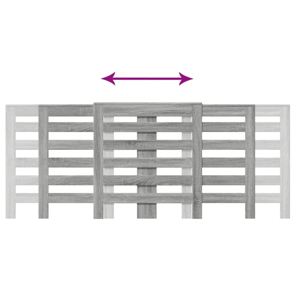 vidaXL Copertura Termosifone Grigio Sonoma 205x21,5x83,5cm Multistrato