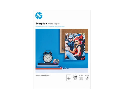 HP Carta fotografica Everyday, lucida, 200 g/m2, A4 (210 x 297 mm), 100 fogli