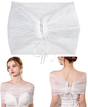 Vestito da Sposa Leggero - Tulle - Capelet di Moda - Comodo da Indossare - Larghezza Regolabile - Progettato senza Tempo