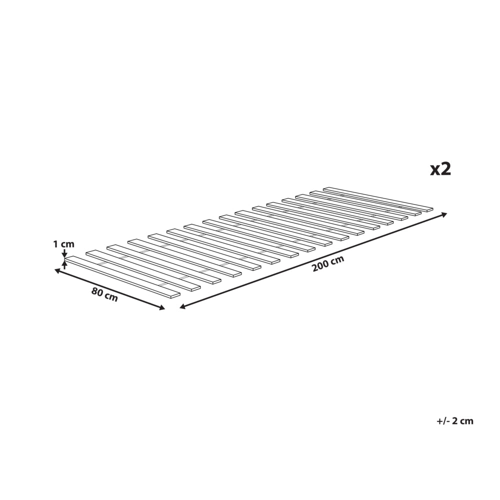 Rete a doghe con 32 doghe piatte arrotolate 160 x 200 cm doghe supporto arrotolate