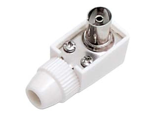PRESA COASSIALE TV A SQUADRA MM.9,5- - bianca 32050 - 10 pezzi FANTON