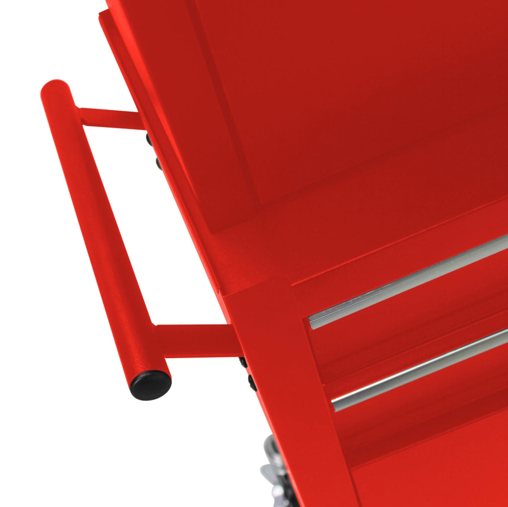 Carrello portautensili rosso in acciaio con 6 cassetti