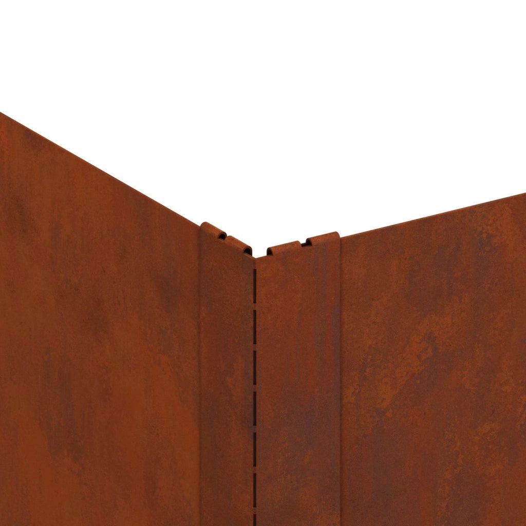 Bordura per Prato 100 x 60 x 35 cm Acciaio Ruggine 8008957