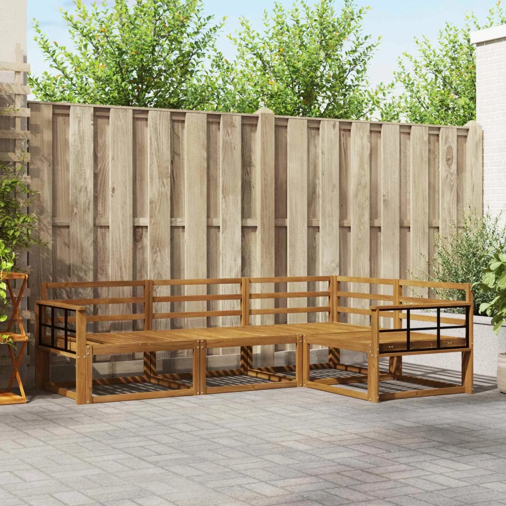 Set di divani da esterno 4 pcs Naturale