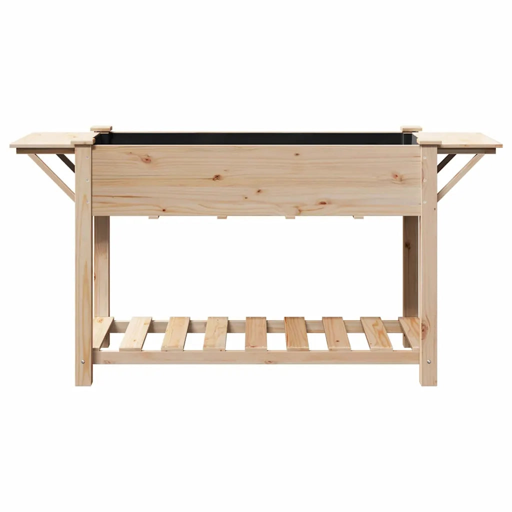 Vaso da giardino con lo scaffale Beige 155 x 59 x 76,5 cm 42006575