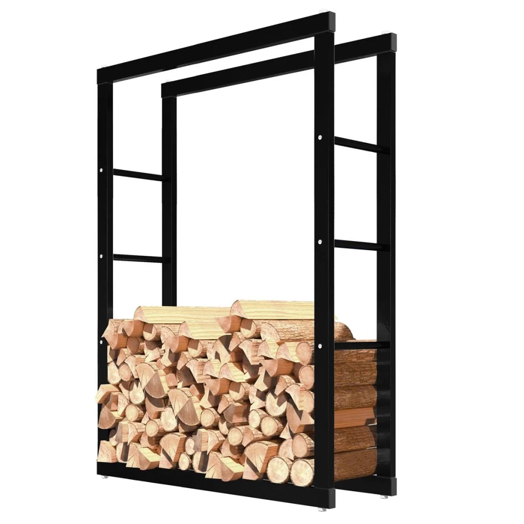 Portalegna, portalegna in metallo 80x25x100 cm