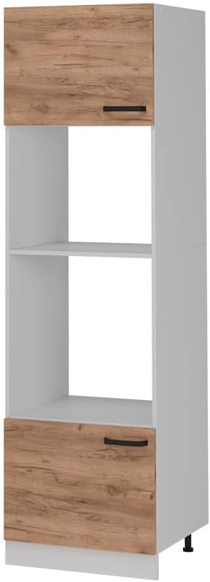 Mobile cucina microonde R-Line, Quercia dorata, 60 cm senza piano di lavoro, per la libera combinazione all'interno di sistemi cucina modulari