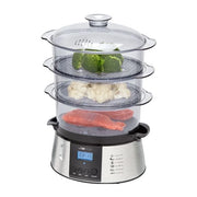 Clatronic DG 3547 vaporiera a 3 cestelli nera in acciaio inox 800 W