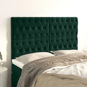 Testiera-Testata-Testiera Decorativa Verde Scuro 160x7x118/128 cm Velluto