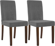 Set di 2 sedie per sala da pranzo Ina Cord anticate scure 4