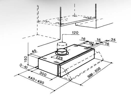 Faber PCH00 SRM AM26A 370 m³/h Integrato Acciaio inossidabile D
