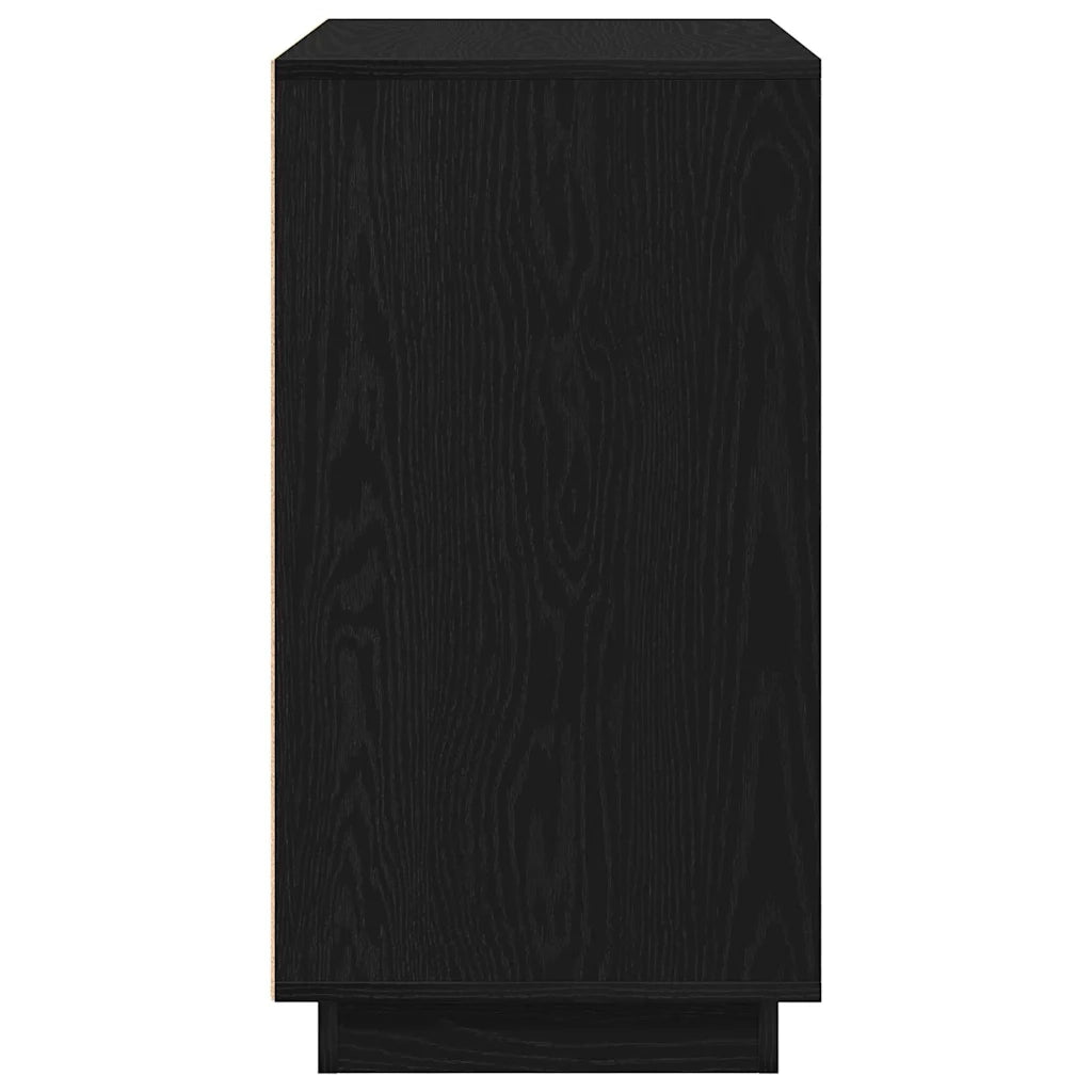 Credenza-Buffet-Armadio da cucina Rovere Nero 80 x 40 x 75 cm Legno multistrato 118909