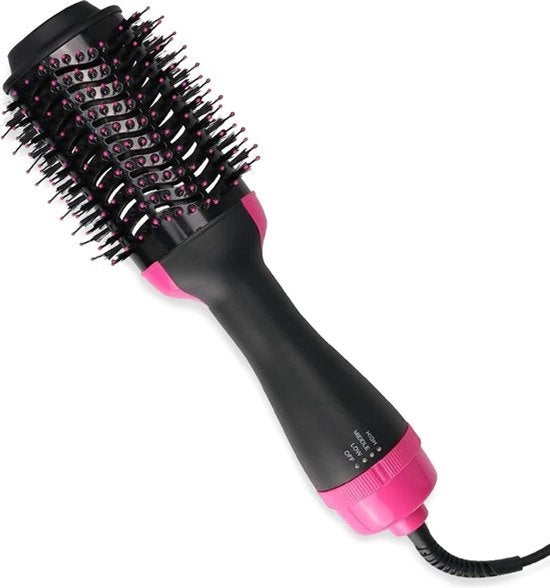 Faccia 3 in 1 - Spazzola a secchiello - Spazzola a stelo - Kam a spirale - Kam a raffreddamento - Fissatore con secchiello - Adatto per capelli lunghi/corti e stile con onde.