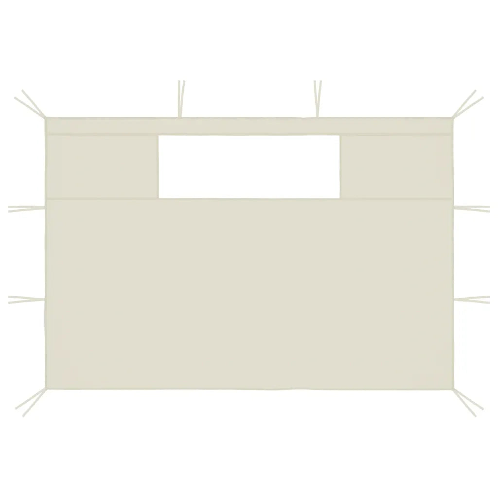 Pareti con Finestre per Gazebo 2 pz Crema CFW4312482