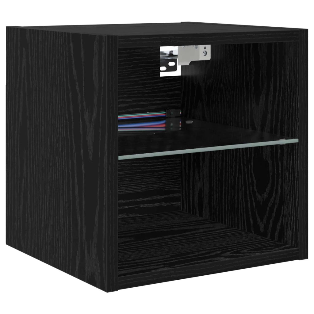 Unità TV da Parete 6 pcs Rovere Nero Legno multistrato 3402934