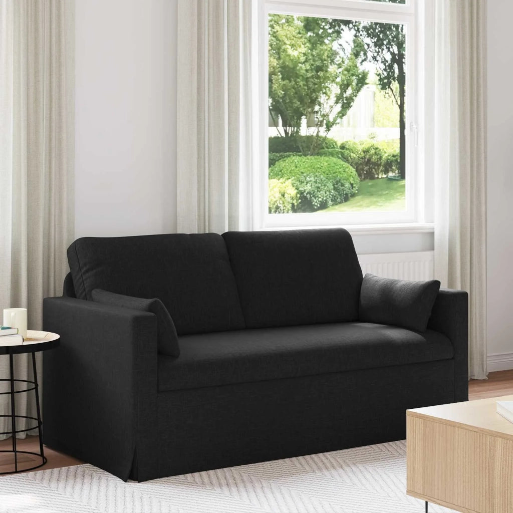 Divano | Divano da soggiorno | Sofa Nero 158 x 78 x 80 cm Tessuto