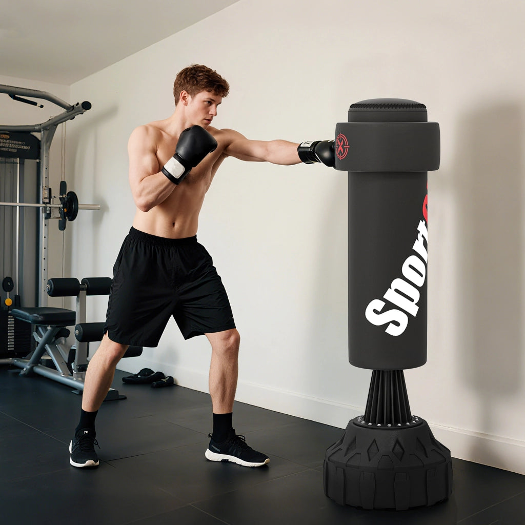 Sacco da boxe in piedi regolabile 175 cm ¨C zephmum ¨C nero