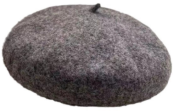 Baret per donna - Baret a forma di ottagono - Baret caldo e versatile - Adatto per capelli con diametro 54-59 cm - Con cinturino regolabile interno - colore grigio scuro