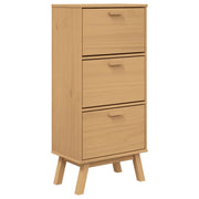 Scarpiera mobile contenitore per scarpe mobile per ingresso/corridoio/soggiorno 55 x 35 x 120 cm legno massello di pino marrone 02_0022033