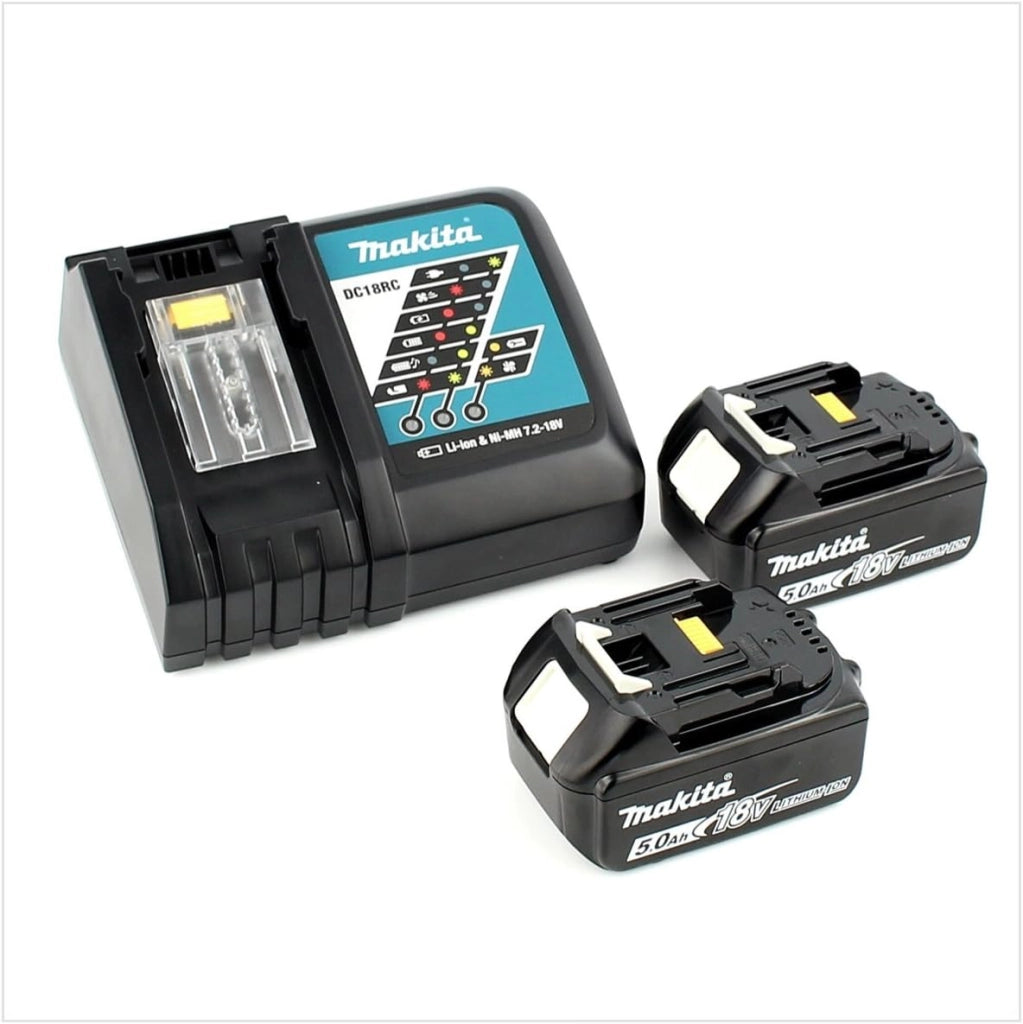 DTW 190 RTJ - Avvitatore a percussione a batteria, 18 V, 190 Nm, 2 batterie da 5,0 Ah + caricatore rapido in Makpac 2
