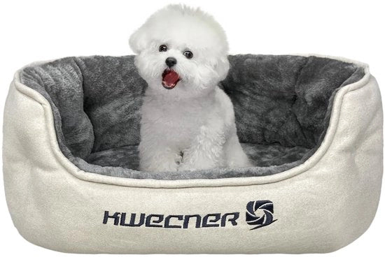 Casa per piccoli cani - Cuscino lavabile per gatti - Porta cani per piccoli cani con fondo antiscivolo - Gabbia per gatti grigia per dormire e accarezzare (bianco crema)