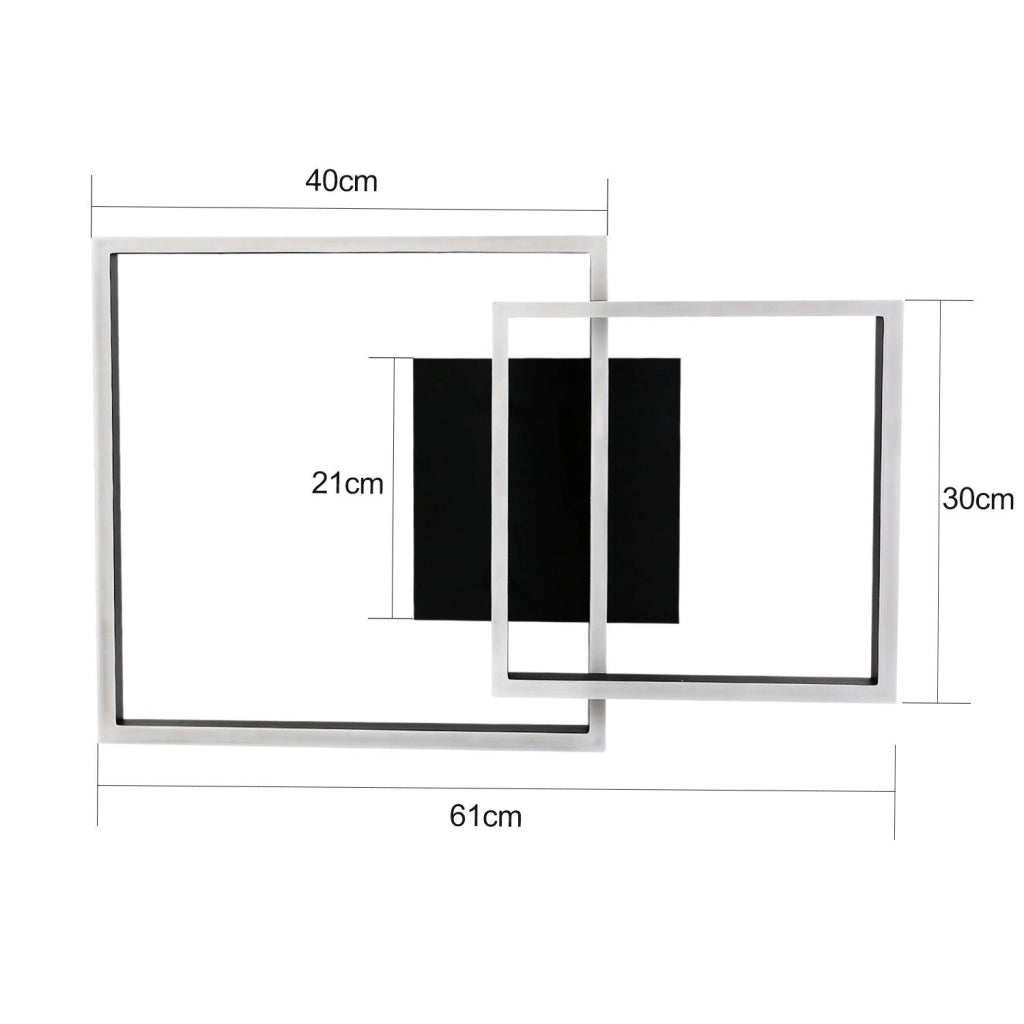 ZMH Lampada da soffitto plafoniera LED moderna poligonale quadrata