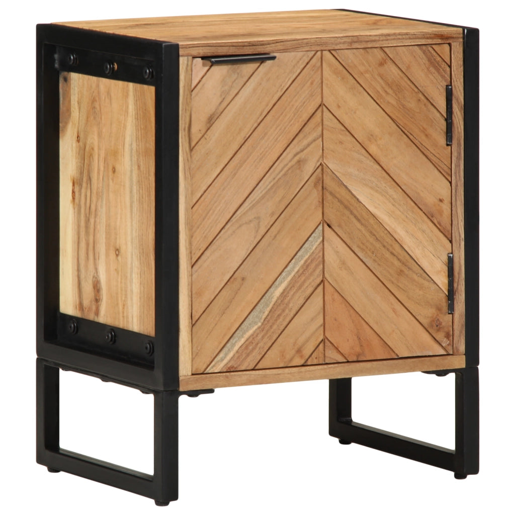 Comodino 40x30x50 cm in legno massello di acacia