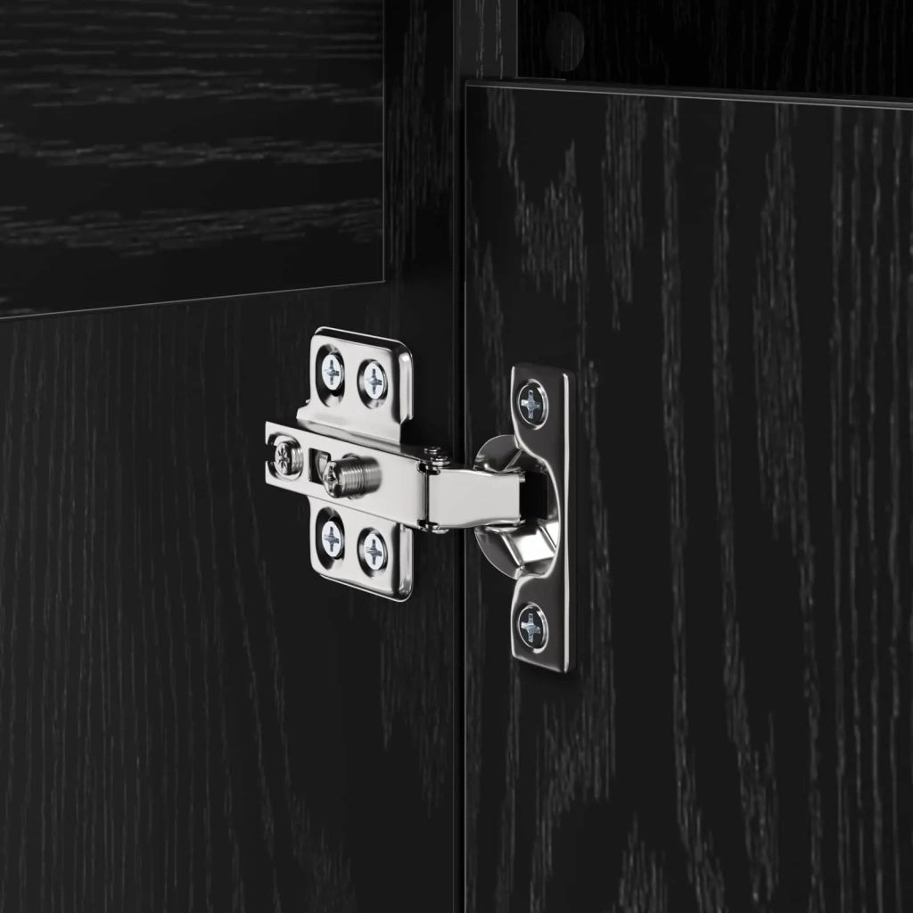 Armadio sottolavello con porta Rovere Nero 80 x 33 x 60 cm 881275