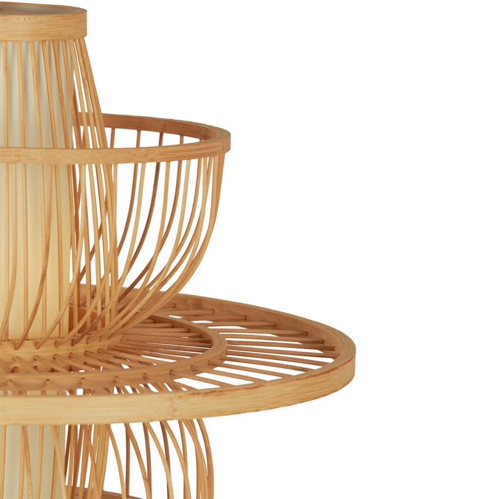 Lampada a sospensione rattan naturale nero E27 Astra