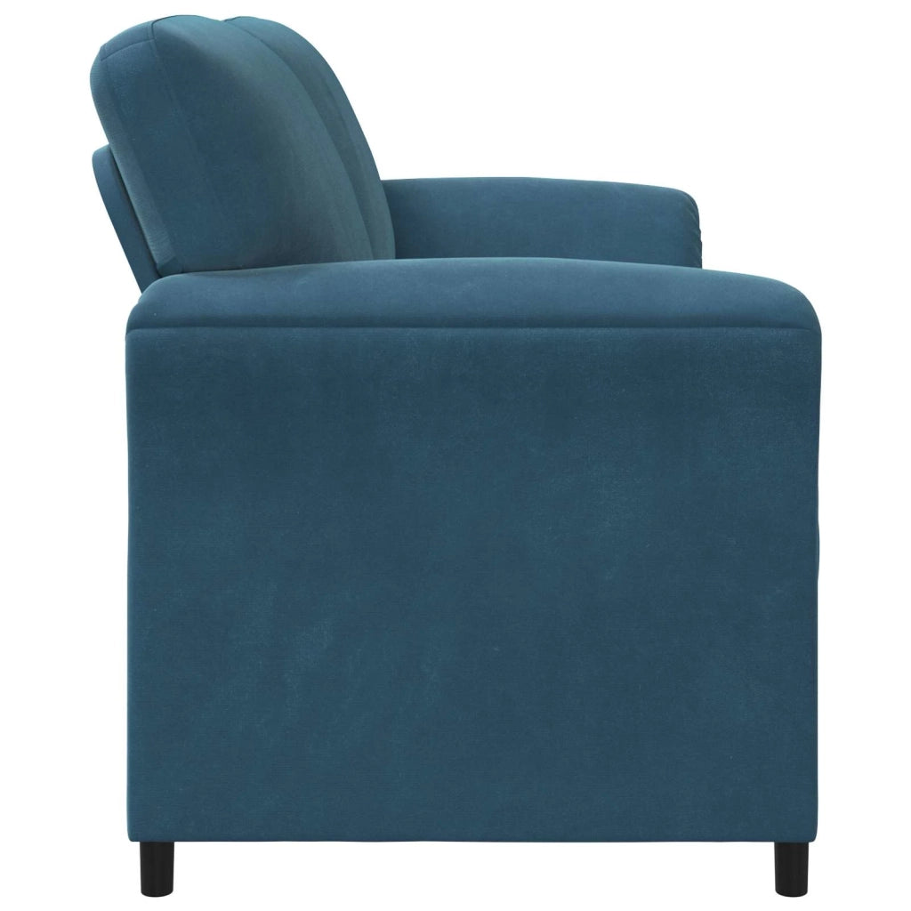Divano a 2 Posti Blu 158 x 83 x 95 cm Velluto