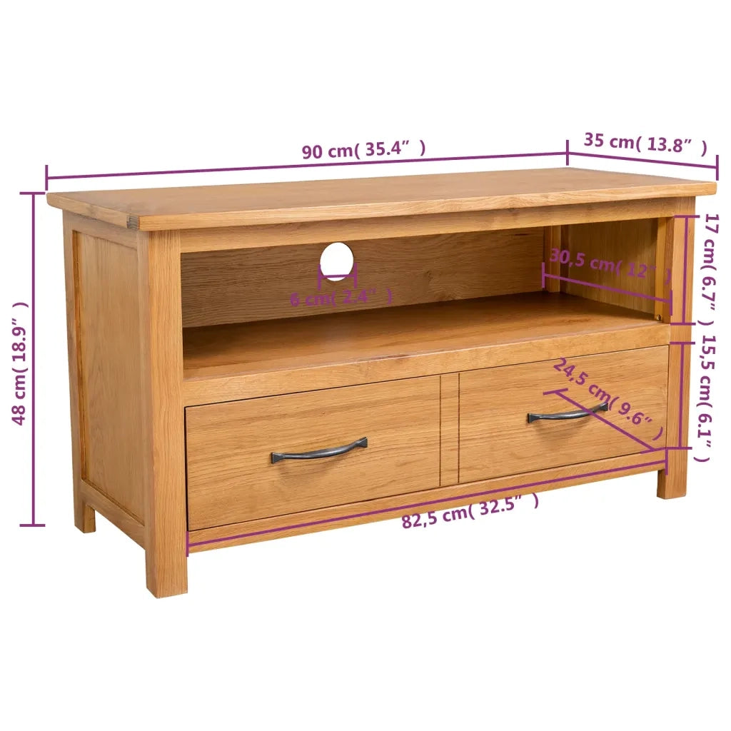 Mobile TV 90x35x48 cm in Massello di Rovere cod mxl 9353