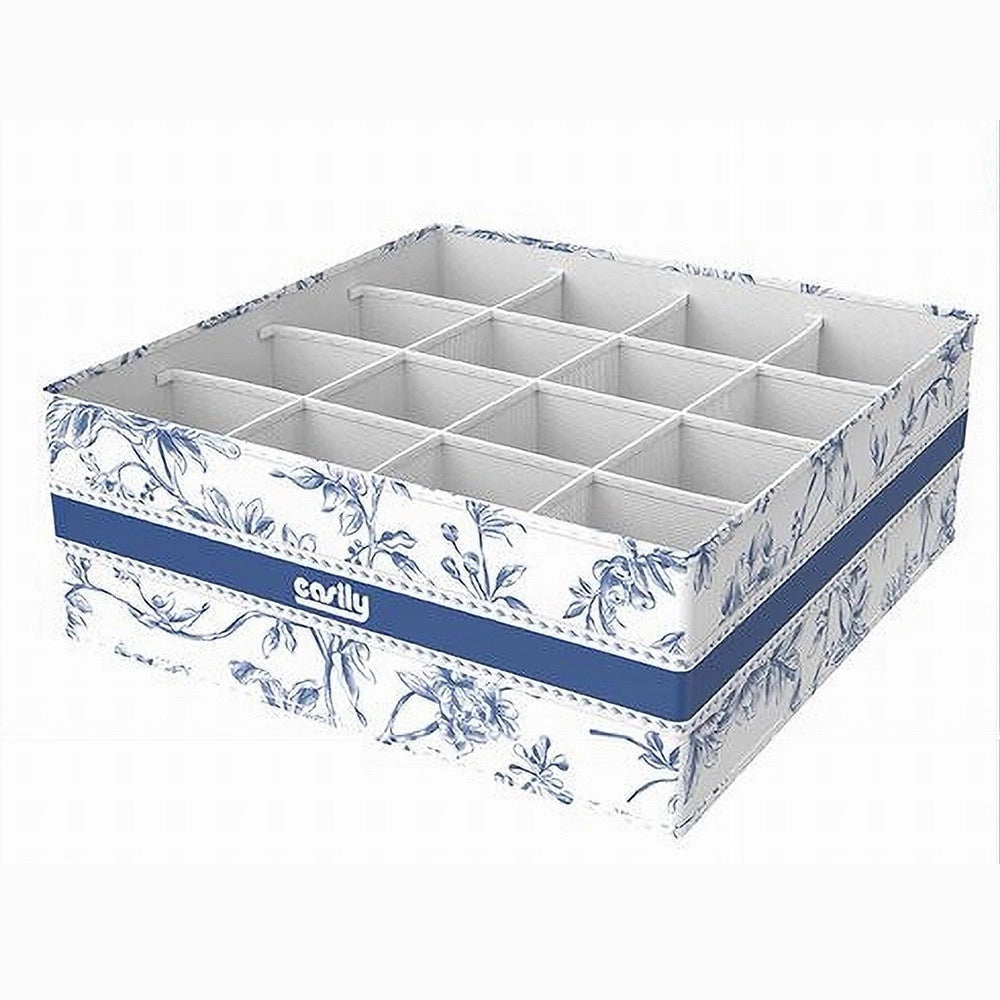 Trade Shop - Organizer Per Armadio 16 Scomparti Scatola Salvaspazio 32x32x12cm Fantasia 87332 -
