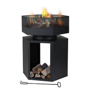 Braciere BBQ 2 in 1 da Esterno con Griglia Inclusa in Acciaio