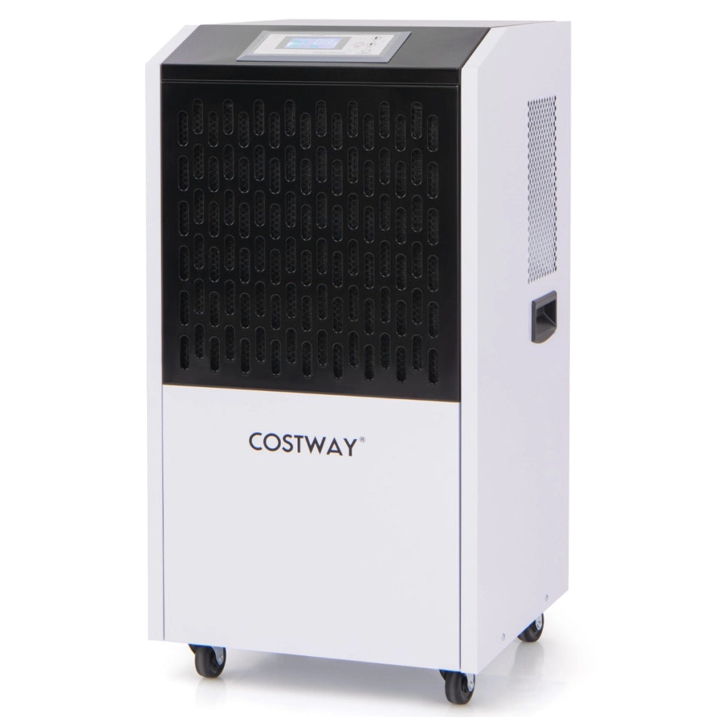 Deumidificatore commerciale 118L con tubo di scarico, Deumidificatore per impieghi gravosi per spazi fino a 790©O Bianco-Condizionatori aria