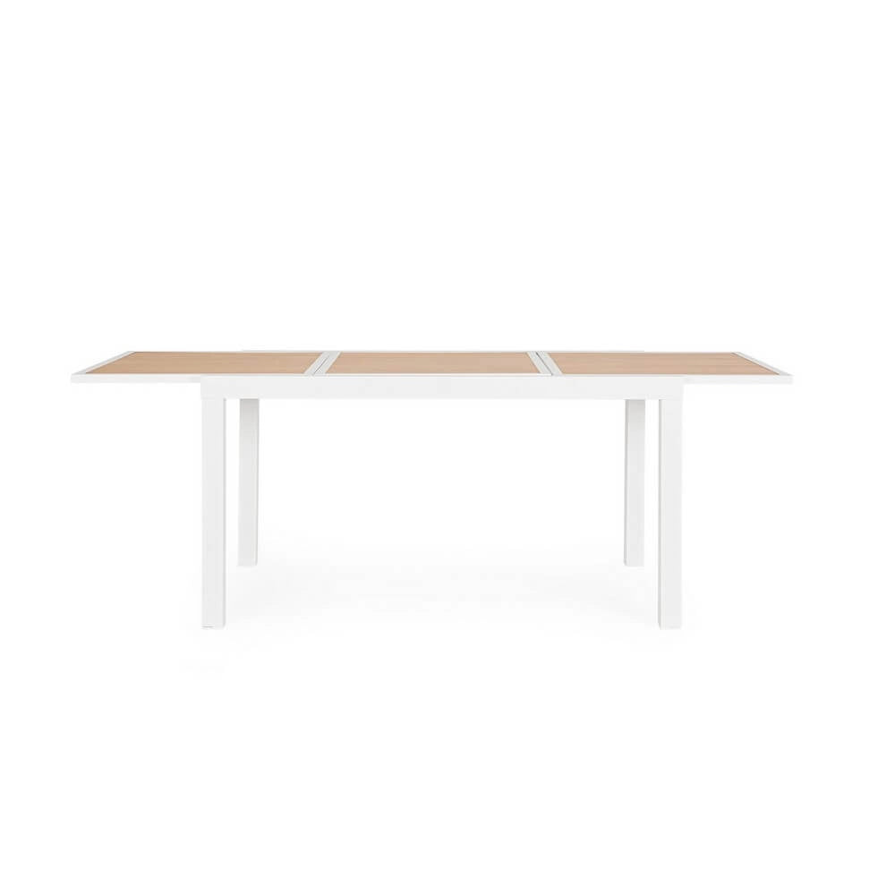 Tavolo da Esterno Allungabile in Alluminio Effetto Legno - HALVORN