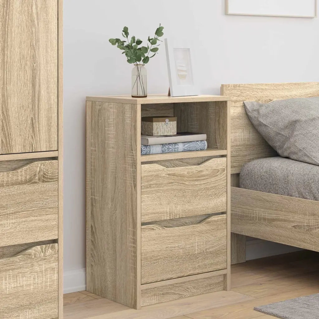 Set di 2 Comodini | Armadio da Notte | Mobiletto da notte Rovere Sonoma 40 x 30 x 467 cm Legno multistrato