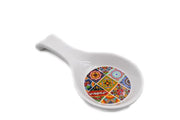 Poggiamestolo Poggia Cucchiaio da Cucina in Ceramica Decoro Sicily
