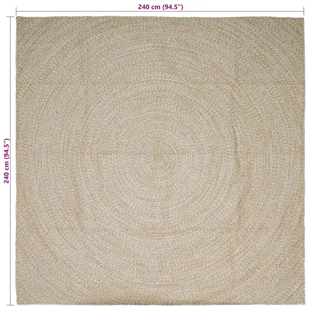Tappeti per area Naturale e Bianco 240 x 240 cm Juta 42010610