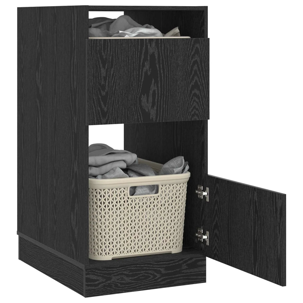 Mobile da lavanderia con porta Rovere Nero 50 x 68 x 102 cm 3422801