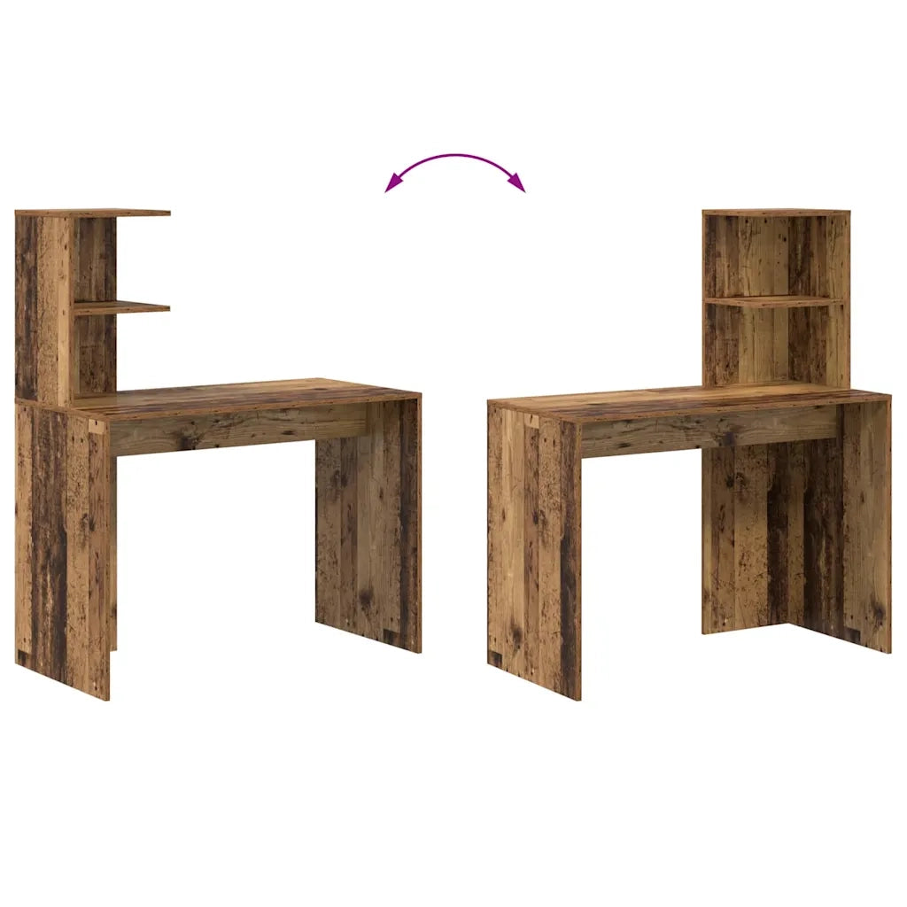 Scrivania | Tavolo da Ufficio Legno vecchio 102 x 50 x 124 cm Legno multistrato