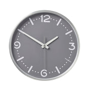 Orologio da Parete Silenzioso Diametro 30 cm in Alluminio Facile da Leggere Grigio Nedis