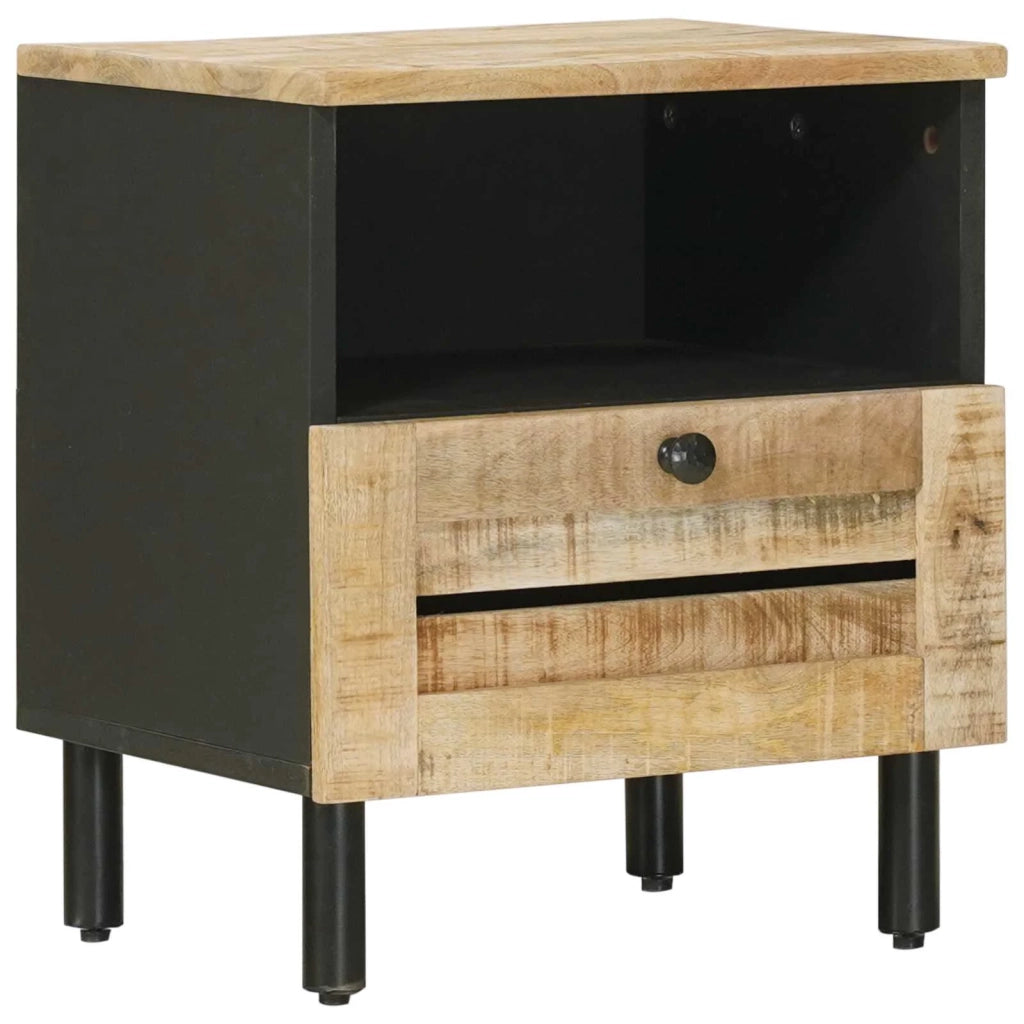 Comodino Naturale 40 x 33 x 46 cm Legno di mango massello 4018850