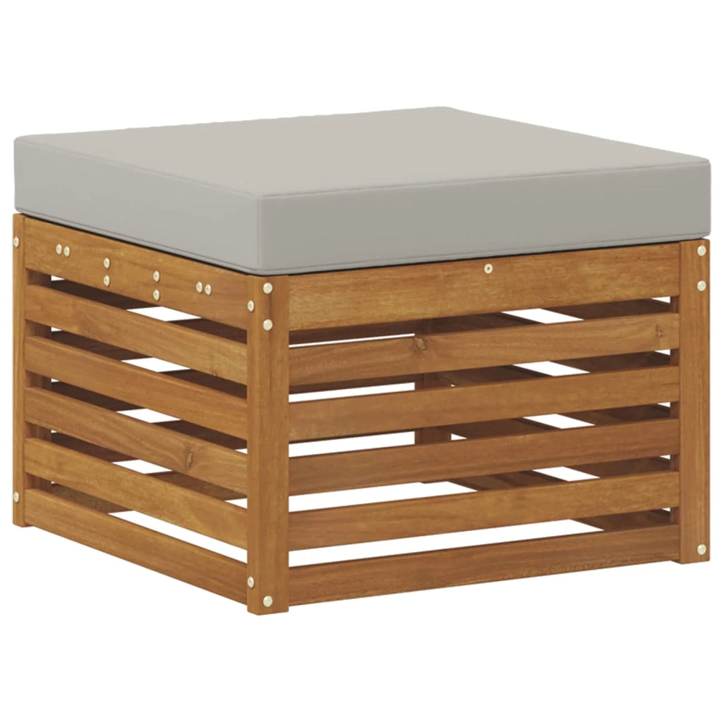Set di divani da esterno 5 pz Naturale e Grigio Chiaro 3384232