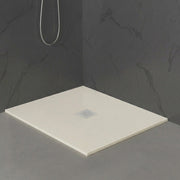 Piatto doccia 80x80 in marmoresina effetto pietra beige riducibile Ten