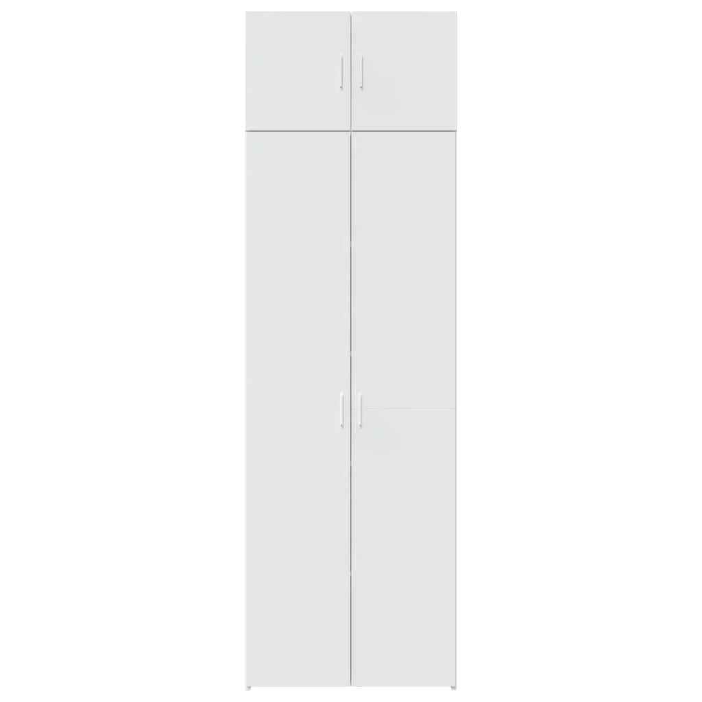 Mobile contenitore alto 70 x 42,5 x 225 cm multifunzionale design moderno bagno/camera da letto legno composito bianco 02_0055575